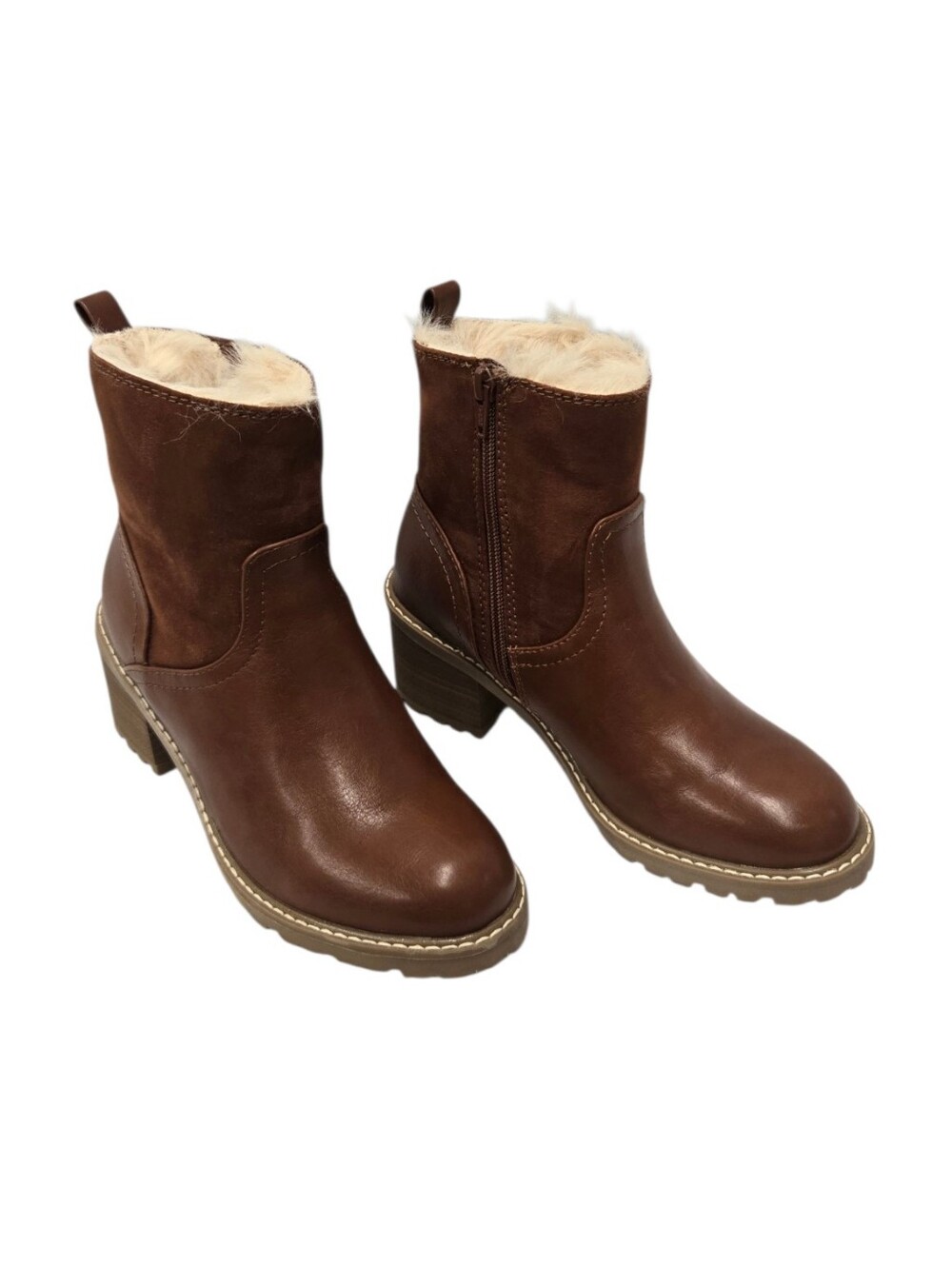NWOT Universal Thread Marla Faux Fur Lug Ankle Boots